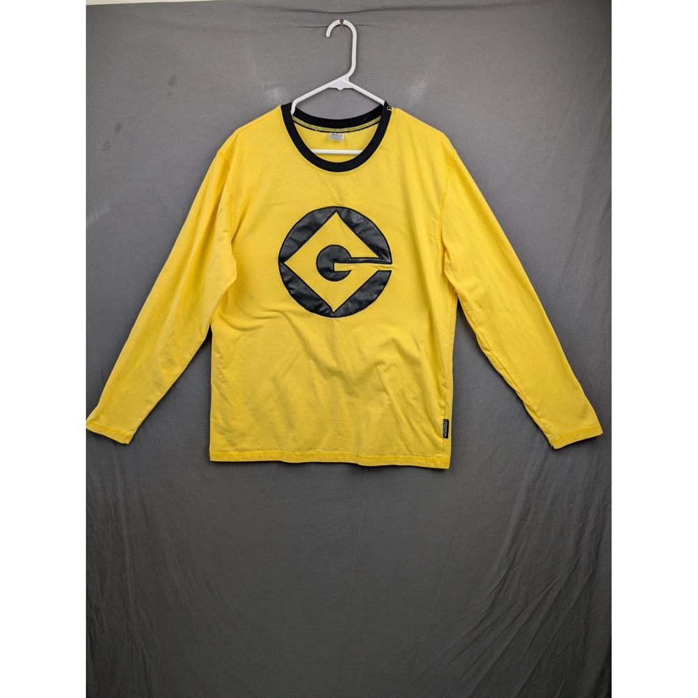 Despicable Me Minions‎ Gru Logo Long Sleeve Shirt Yellow Black Large